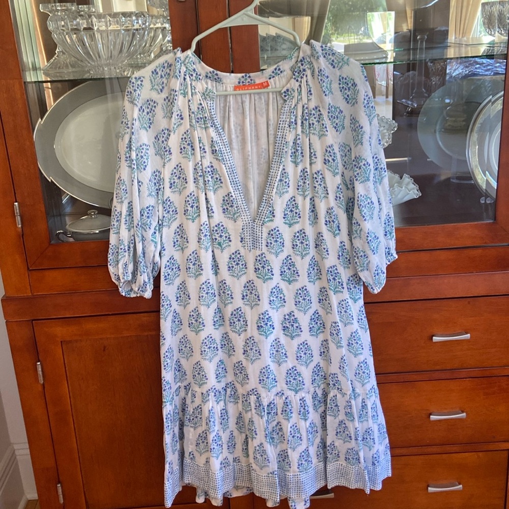 Oliphant Drop Waist Cotton Summer Dress